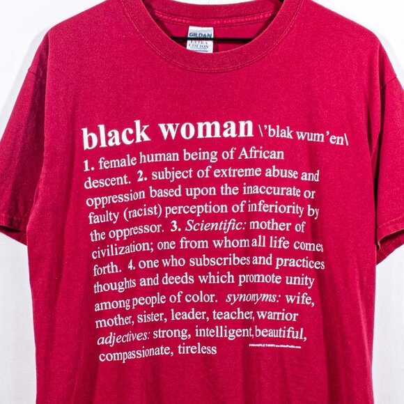 Black Woman Definition T-Shirt Urban Profile Sojourner Truth Large Y2K - Picture 10 of 11